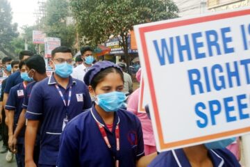 डाक्टरमाथि कुटपिटको विरोधमा प्रतिवाद जुलूस