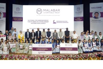 मालाबार गोल्ड एण्ड डायमण्ड्सले आर्थिक वर्ष २७ को लागि २०० करोड रुपैयाँको CSR प्रतिबद्धता घोषणा गर्‍यो; ३३,००० केटीहरूको लागि छात्रवृत्ति सुरु गरियो