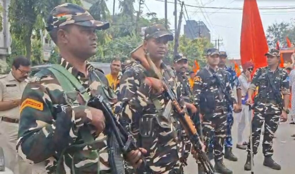 सिलगढी: राम नवमीको अवसरमा सुरक्षा व्यवस्था कडा, सडकमा डीसीपी र केन्द्रीय सुरक्षा बल तैनाथ