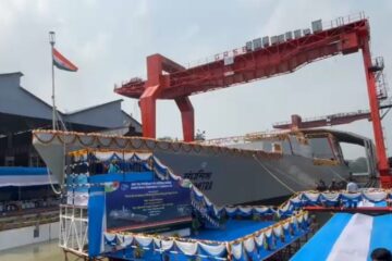 भारतीय नौसेनाको शक्ति बढ्यो: कोलकाताको GRSE मा पहिलो अर्को पुस्ताको गस्ती जहाज ‘संघमित्र’ सुरु भयो
