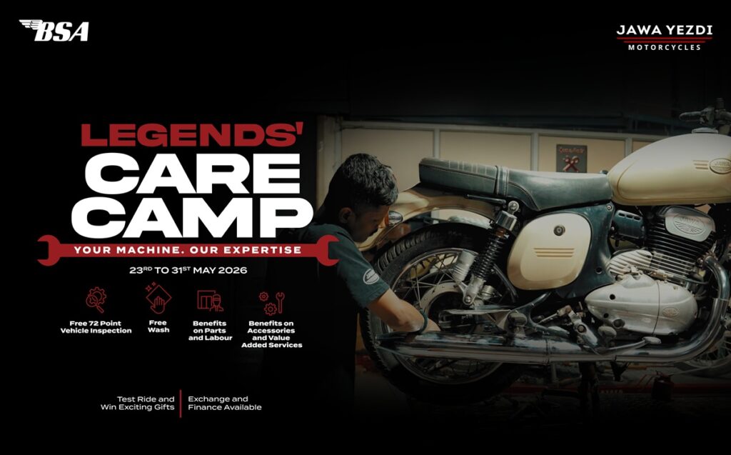 क्लासिक लेजेन्ड्सले जावा, येज्दी र बीएसए डिलरशिप नेटवर्कभरि ९ दिने “लेजेन्ड्स केयर क्याम्प” सुरु गर्‍यो