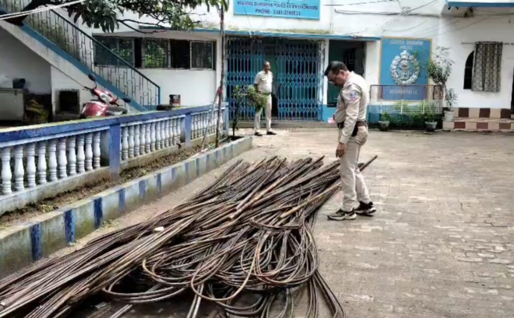अवैध फलाम काट्ने कारखानामा प्रहरीले छापा मार्यो: ४,००० किलो फलामको रड बरामद, एक पक्राउ, मालिक फरार