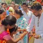 मन्त्री शंकर घोषले सिलिगुडीमा राखी बन्धन समारोहमा भाग लिए